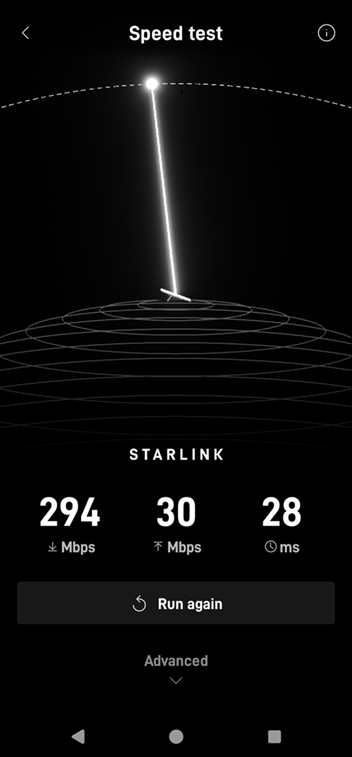 Starlink Speed Test in Longwood FL
