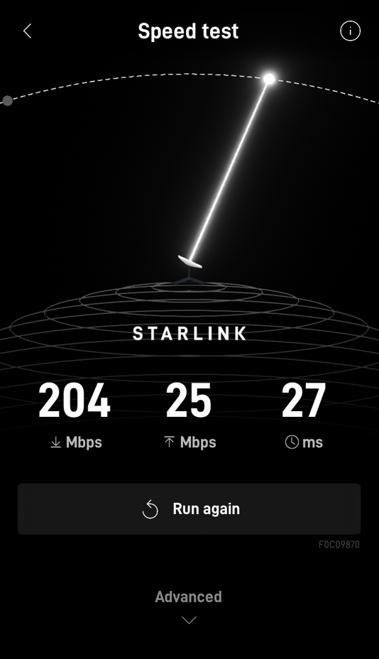 Starlink speed tests Scottsdale AZ