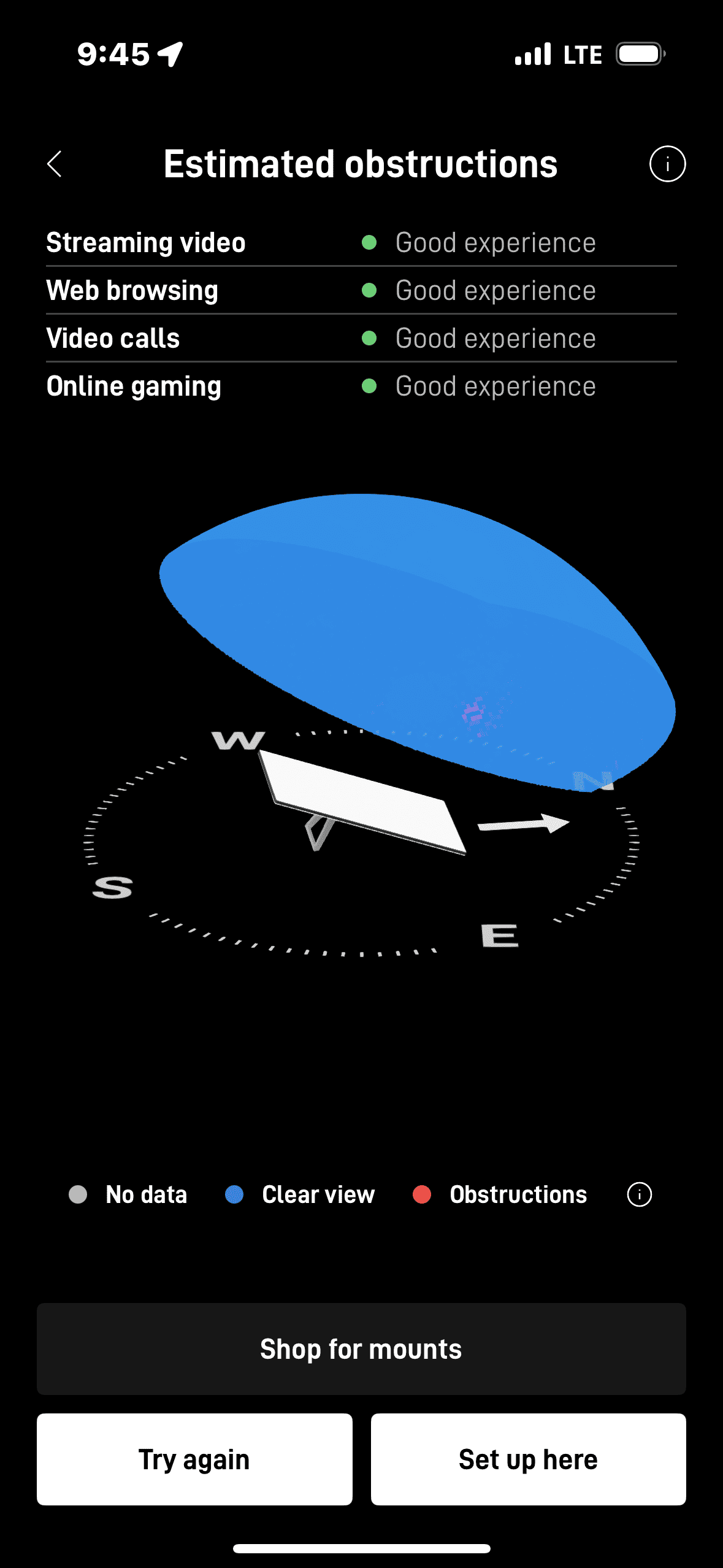 Starlink obstructions test Laveen AZ