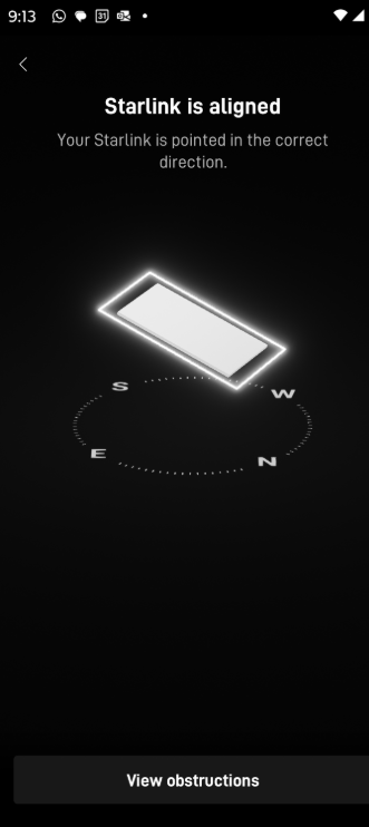 Starlink alignment test in Palm Coast FL