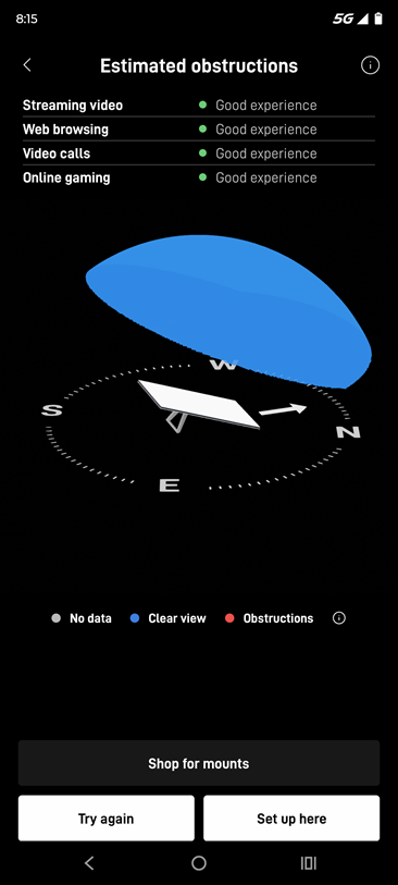 Starlink obstructions test Sabetha KS
