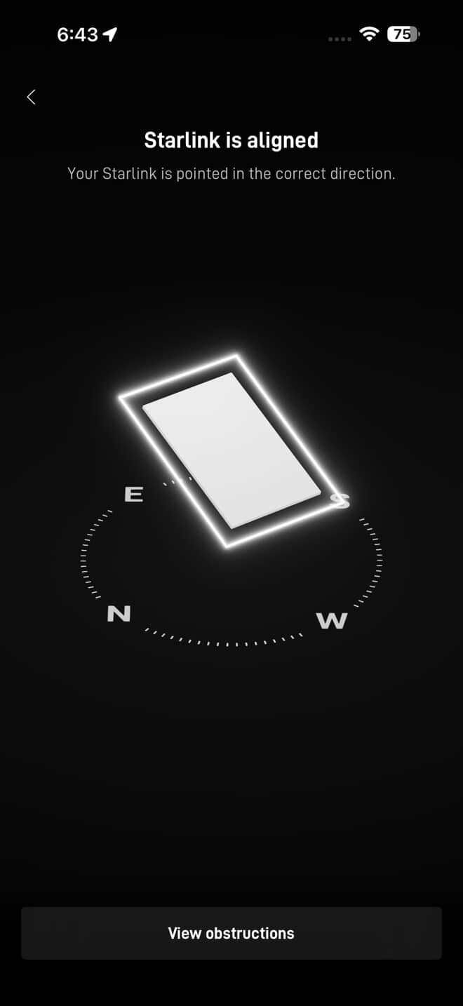 Starlink alignment test Rio Linda, CA