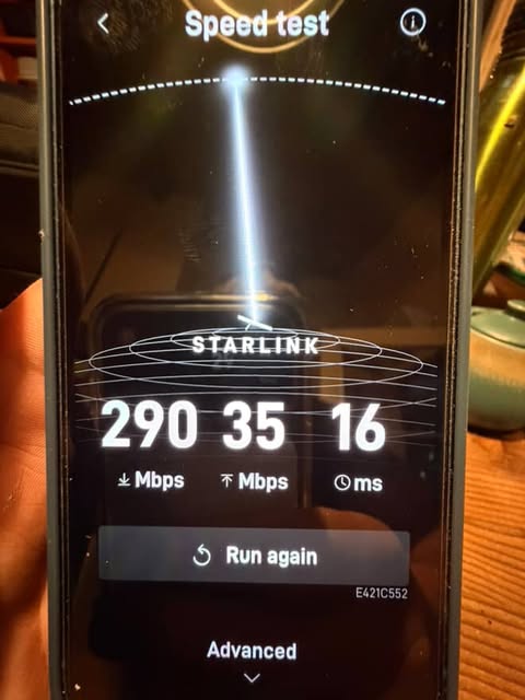 Starlink Speed test Rio Linda, CA