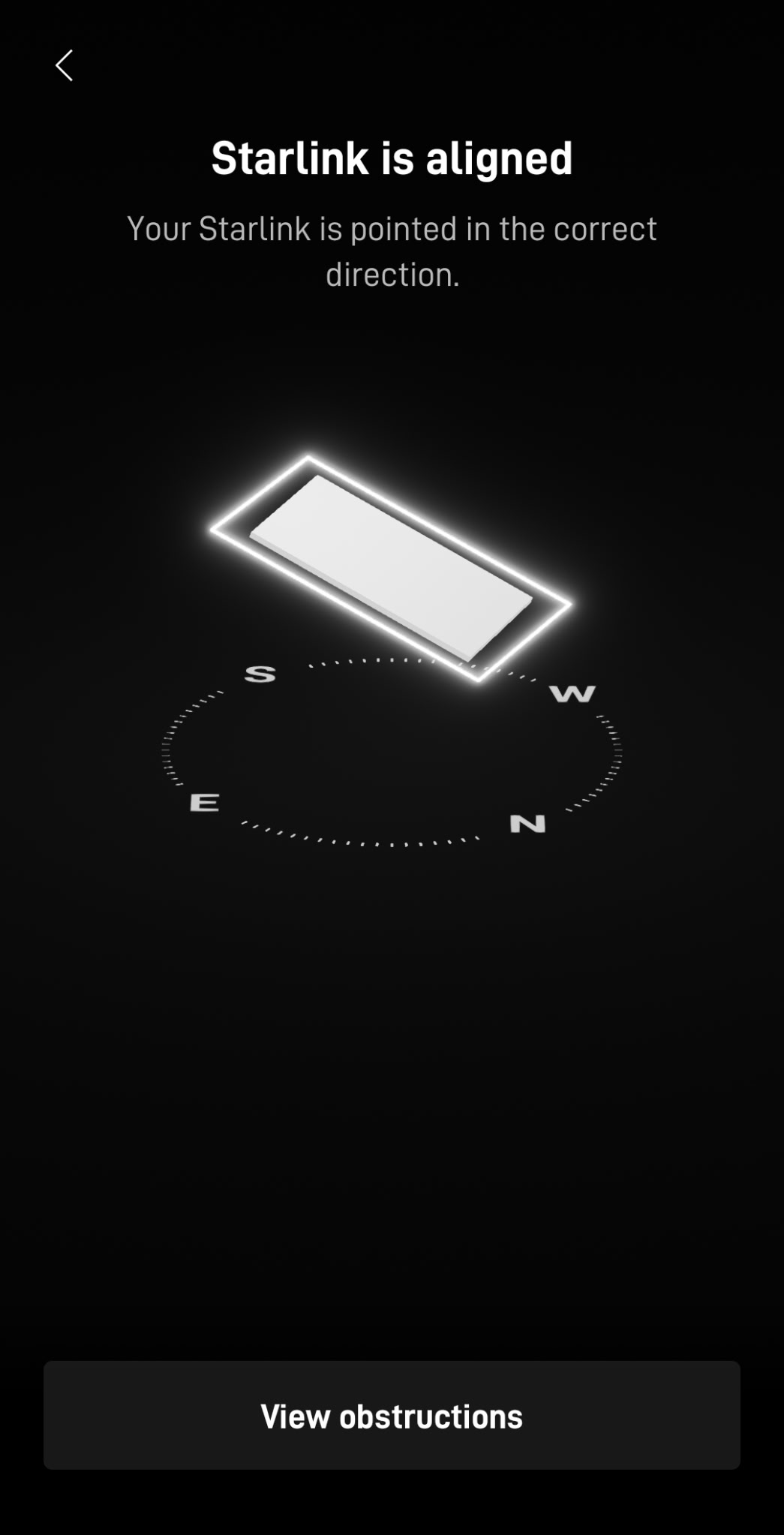 Starlink alignment test Bellingham WA
