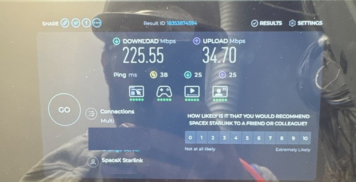 Starlink Speed test Baton Rouge LA