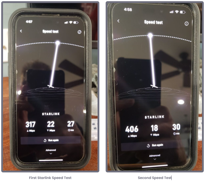 Starlink speed test Weatherford TX
