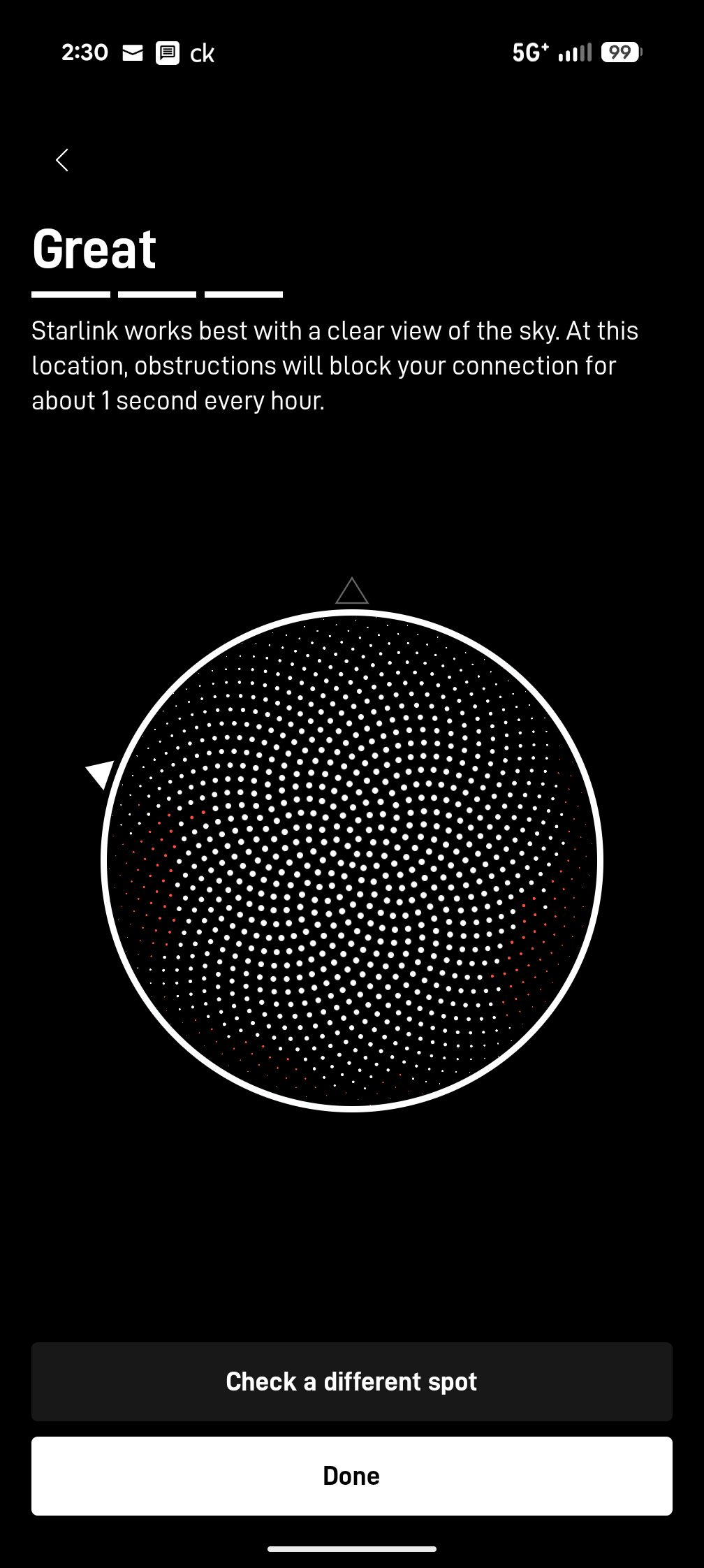 Starlink Obstructions Test Jacksonville FL